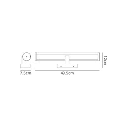 Glen Wall Lamp Over Mirror, 12W LED, 4000K, 795lm, IP44, Sand Black - thumbnail 2