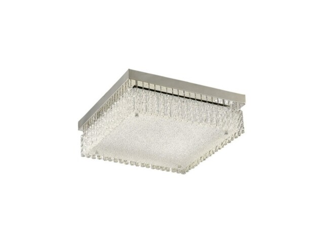 Aiden Large Square Flush Ceiling 21W 1800lm LED 4200K Polished Chrome, Crystal - image 1
