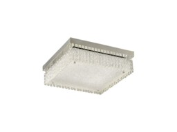 Aiden Large Square Flush Ceiling 21W 1800lm LED 4200K Polished Chrome, Crystal