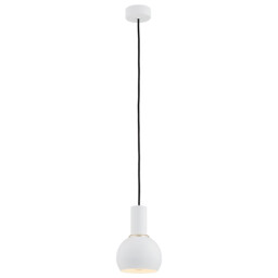Sines Dome Pendant Ceiling Light White Structure, Brass Elements - thumbnail 1