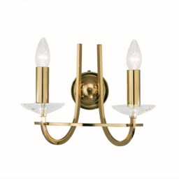 Imperial Classic Candle Wall Light English Brass, 2x E14 - thumbnail 1
