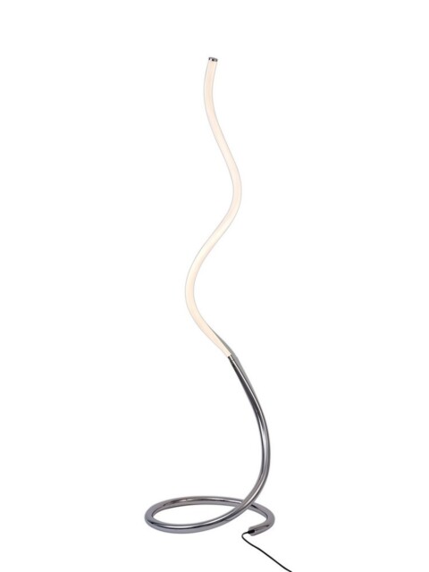 Nur LED Floor Lamp 20W, 3000K, 1500lm, Dimmable, Polished Chrome, Frosted Acrylic - image 1