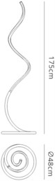 Nur LED Floor Lamp 20W, 3000K, 1500lm, Dimmable, Polished Chrome, Frosted Acrylic - thumbnail 2