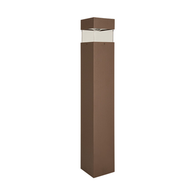 Elyon Square Outdoor Bollard Dark Coffee LED 3000K IP65 - image 1
