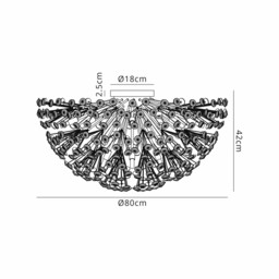 Salisbury Ceiling Lamp 80cm 21 Light G9 Polished Chrome, Crystal - thumbnail 2