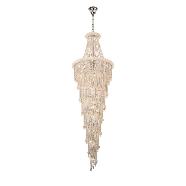 Alexandra Pendant 7 Layer Spiral 63 Light E14 Polished Chrome/Crystal Item Weight: 66.4kg - image 1