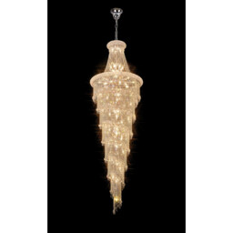 Alexandra Pendant 7 Layer Spiral 63 Light E14 Polished Chrome/Crystal Item Weight: 66.4kg - thumbnail 2