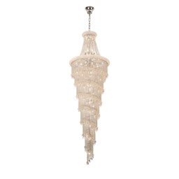 Alexandra Pendant 7 Layer Spiral 63 Light E14 Polished Chrome/Crystal Item Weight: 66.4kg - thumbnail 1