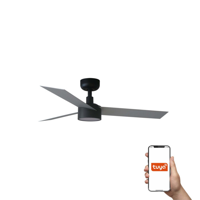 Cruiser Small 106cm LED Smart Ceiling Fan Black, Aluminium Blades - image 1