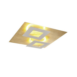 Dalia 50cm Ceiling, 48W LED, 3000K, 3360lm, Gold/White, 3yrs Warranty