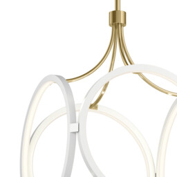 Kichler Ciri Integrated LED Pendant Ceiling Light White with Champagne Gold, 3000K - thumbnail 2