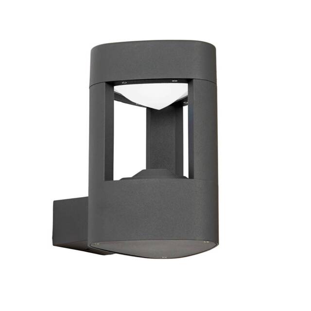 Tribeca 1 Light Outdoor Wall Light Frosted Acrylic, Dark Grey Paint IP54