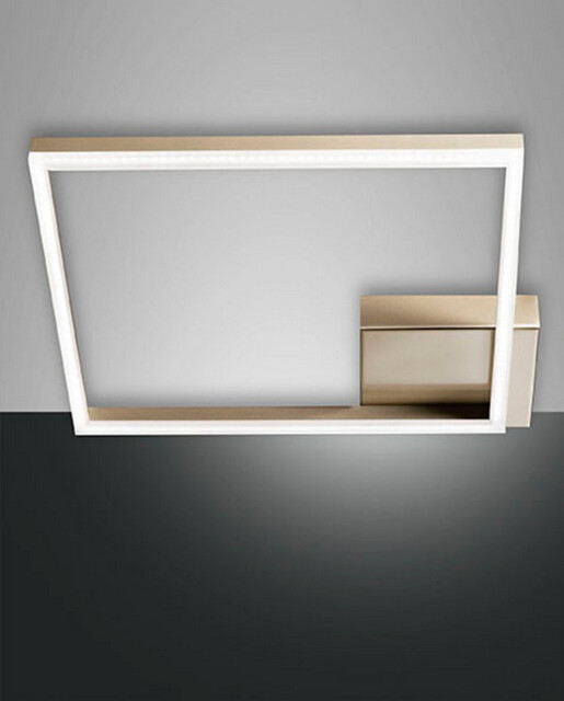Bard Integrated LED Semi Flush Light Gold Matt Glass