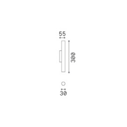 Look 30cm Up & Down Wall Lamp White 2x LED 900lm 3000K - thumbnail 2