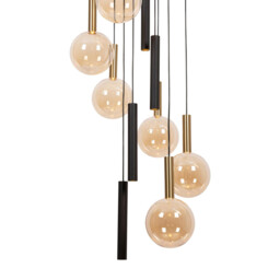 Lucide JOSIANE - Pendant light - Ø 55 cm - 6xG9 - Black - Vibes - thumbnail 5
