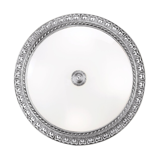 Milady Glass Bowl Semi Flush Ceiling Light 4 Light Chrome - image 1