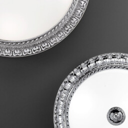 Milady Glass Bowl Semi Flush Ceiling Light 4 Light Chrome - thumbnail 3