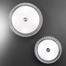 Milady Glass Bowl Semi Flush Ceiling Light 4 Light Chrome - thumbnail 2