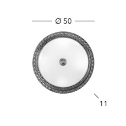 Milady Glass Bowl Semi Flush Ceiling Light 4 Light Chrome - thumbnail 5