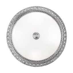 Milady Glass Bowl Semi Flush Ceiling Light 4 Light Chrome