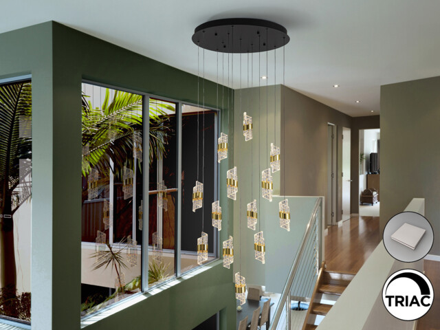 Iliada Cluster Pendant Ceiling 13 Light Black, Gold LED 3000K - image 1