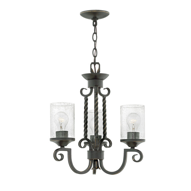 Hinkley Casa 3 Light Chandelier Olde Black - image 1