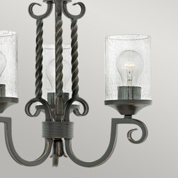 Hinkley Casa 3 Light Chandelier Olde Black - thumbnail 3