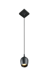 Preston Modern Pendant Light Bathroom -  10cm - 1xGU10 - IP44 - Black - Special Offer - thumbnail 1
