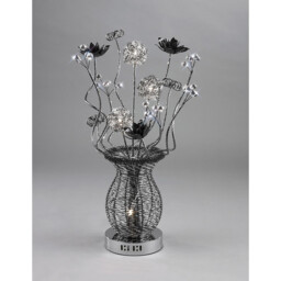 (DH) Calista Table Lamp 4 Light G4 Black/Crystal, NOT LED/CFL Compatible - thumbnail 2