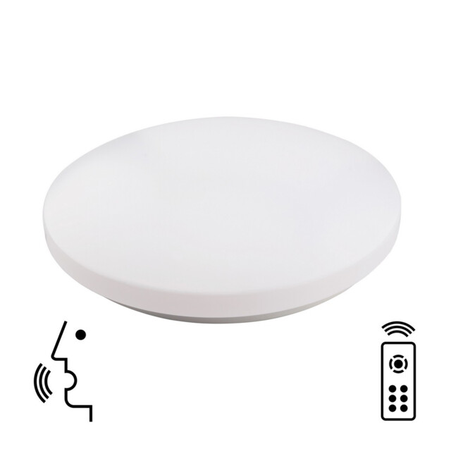 Zero Smart Ceiling, 80W LED, 3000-5000K Tuneable White, 4500lm, Remote Control, White, 3yrs Warranty - image 1