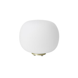 Cheektowaga Medium Oval Ball Table Lamp E27 Satin Gold Base With Frosted White Glass Globe - thumbnail 5