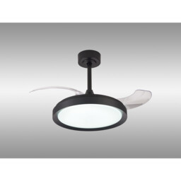 Mistral Mini 40W LED Dimmable Ceiling Light With Built-In 28W DC Fan, 2700-5000K Remote Control, 2500lm, Black, 5yrs Warranty - thumbnail 2