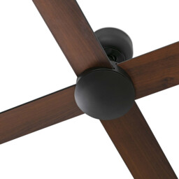 Rudder 132cm Ceiling Fan Matt Black, Walnut Blade, 4 Blade Reversible - thumbnail 3