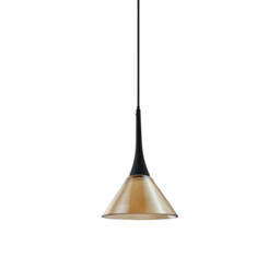 Cocktail Dome Pendant Ceiling Light Amber 1x LED 670lm 3000K - thumbnail 1