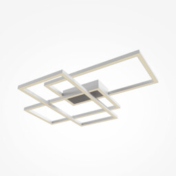 Rida Modern Integrated LED Semi Flush Ceiling Light White 4300lm