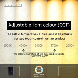Lucide WELLS - Rechargeable Wall light Indoor/Outdoor - Ø 10 cm - LED Dim. - CCT - 2700K/4000K - IP54 - Rust Brown - Essential - thumbnail 3