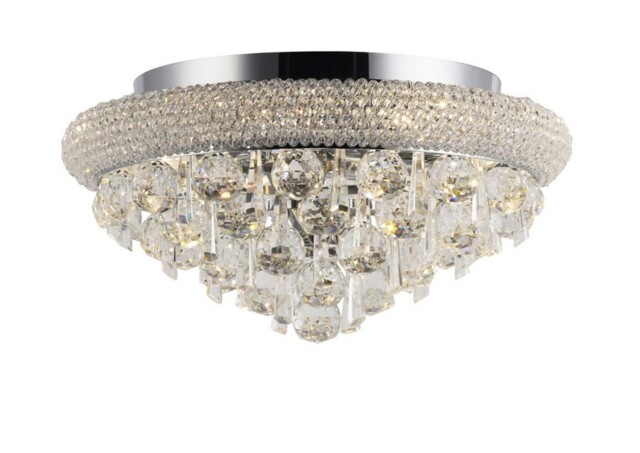 Alexandra Flush Ceiling 6 Light Polished Chrome, Crystal - image 1