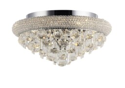 Alexandra Flush Ceiling 6 Light Polished Chrome, Crystal - thumbnail 1