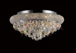 Alexandra Flush Ceiling 6 Light Polished Chrome, Crystal - thumbnail 2