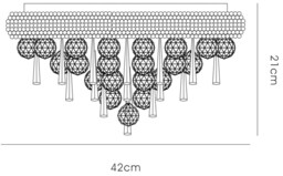 Alexandra Flush Ceiling 6 Light Polished Chrome, Crystal - thumbnail 3