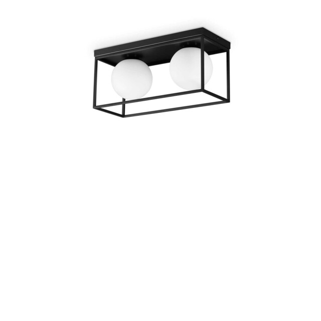 Lingotto 2 Light Globe Ceiling Light Black