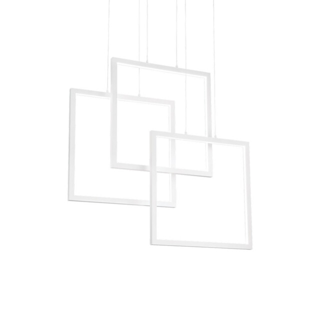 Frame LED Decorative Integrated Pendant Light White, 83000K - image 1