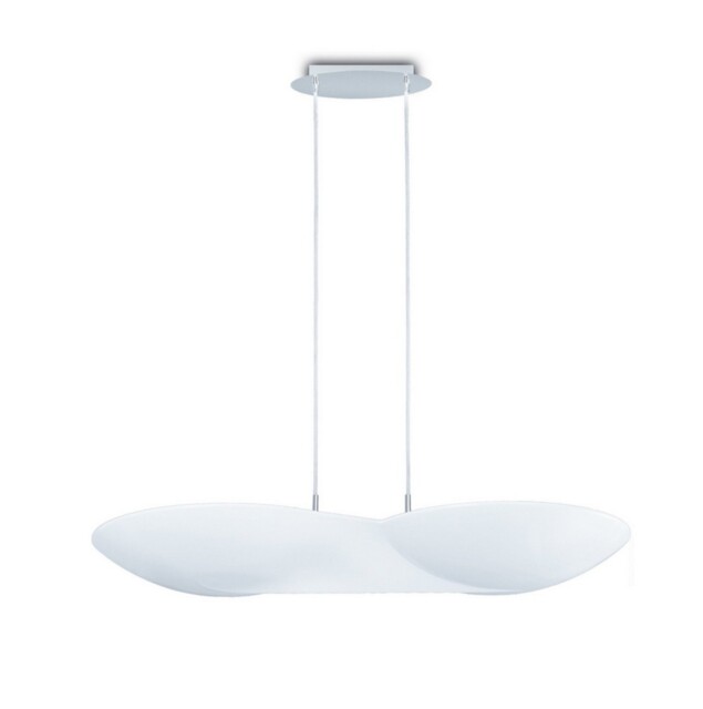 Flow Ceiling Pendant 6 Light GU10, Chrome , White - image 1