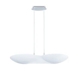 Flow Ceiling Pendant 6 Light GU10, Chrome , White