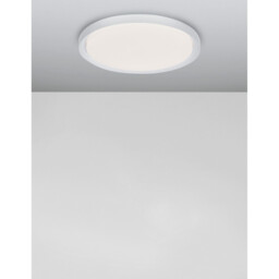 Troy 56cm Integrated LED Semi Flush Light Metal, Matt White Outside Matt White Inside LED 50W 2750Lm 3000K - thumbnail 5
