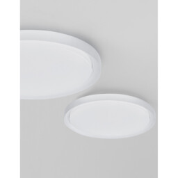 Troy 56cm Integrated LED Semi Flush Light Metal, Matt White Outside Matt White Inside LED 50W 2750Lm 3000K - thumbnail 2