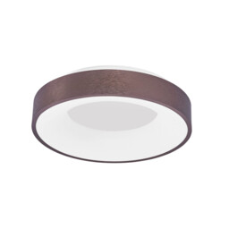 Rando Thin 38cm Integrated LED Semi Flush Light Brushed Coffee Aluminium LED 30W 1950Lm 3000K