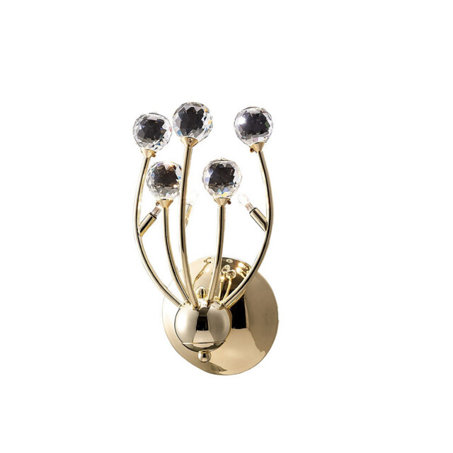 Xeena Wall Lamp Switched 3 Light G4 French Gold/Crystal, NOT LED/CFL Compatible - image 1