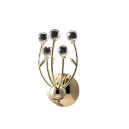 Xeena Wall Lamp Switched 3 Light G4 French Gold/Crystal, NOT LED/CFL Compatible