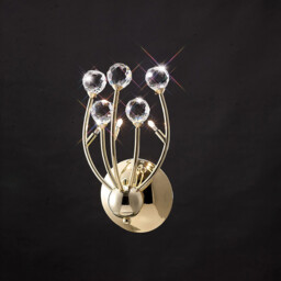 Xeena Wall Lamp Switched 3 Light G4 French Gold/Crystal, NOT LED/CFL Compatible - thumbnail 2